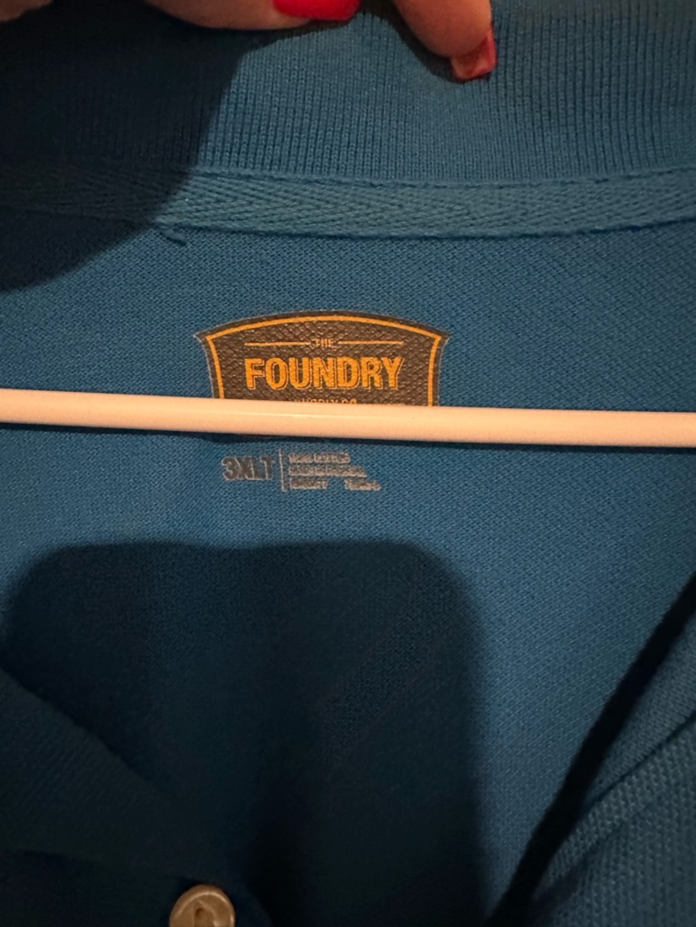 Lot of 3 Foundry 3XLT Big & Tall Navy Blue Red Short Sleeve Polo Shirts - Picture 7 of 12